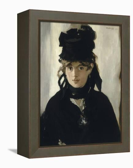 Berthe Morisot au bouquet de violettes-Edouard Manet-Framed Premier Image Canvas