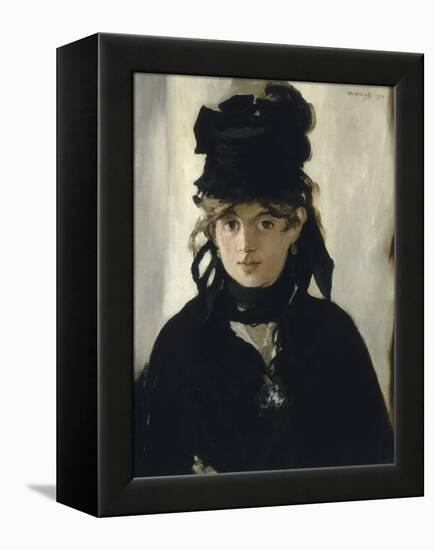 Berthe Morisot au bouquet de violettes-Edouard Manet-Framed Premier Image Canvas