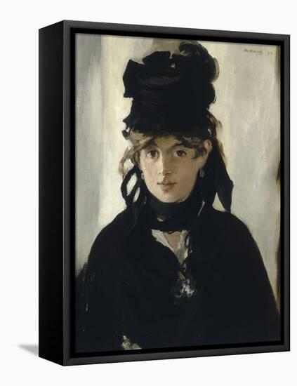 Berthe Morisot au bouquet de violettes-Edouard Manet-Framed Premier Image Canvas