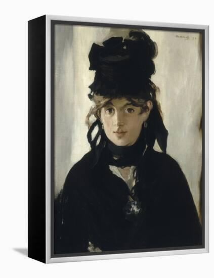 Berthe Morisot au bouquet de violettes-Edouard Manet-Framed Premier Image Canvas