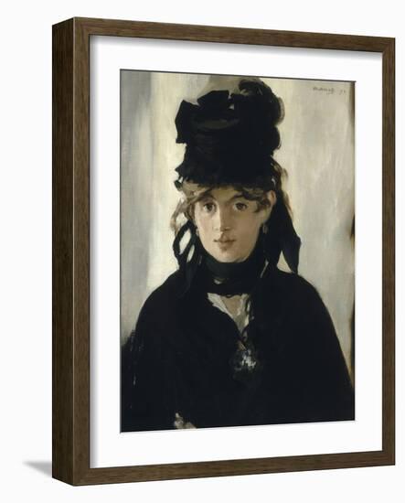 Berthe Morisot au bouquet de violettes-Edouard Manet-Framed Giclee Print