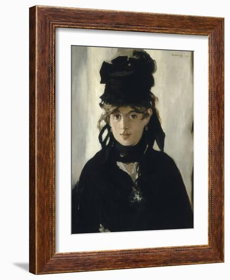 Berthe Morisot au bouquet de violettes-Edouard Manet-Framed Giclee Print