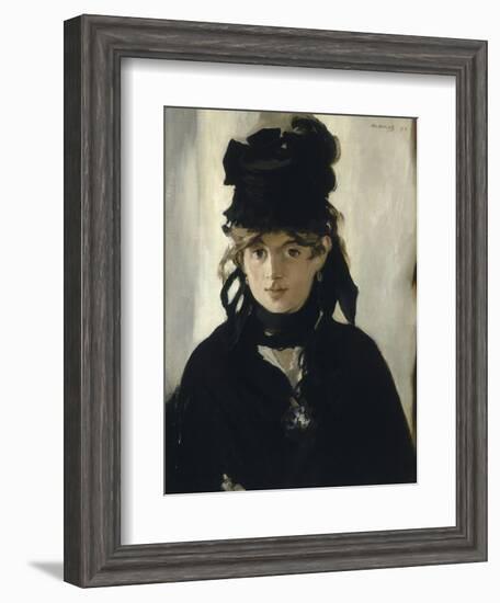 Berthe Morisot au bouquet de violettes-Edouard Manet-Framed Giclee Print