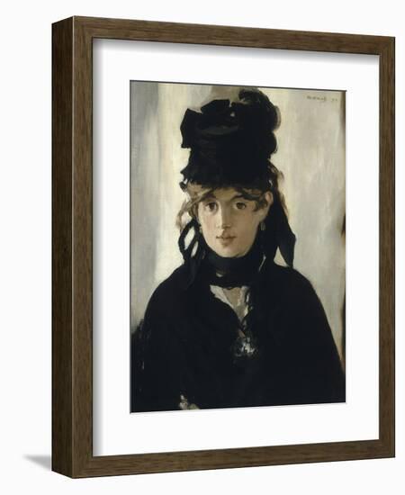 Berthe Morisot au bouquet de violettes-Edouard Manet-Framed Giclee Print