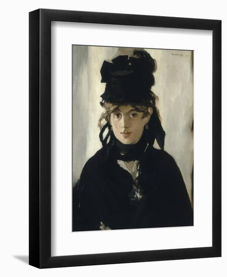 Berthe Morisot au bouquet de violettes-Edouard Manet-Framed Giclee Print