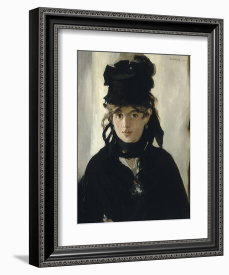 Berthe Morisot au bouquet de violettes-Edouard Manet-Framed Giclee Print