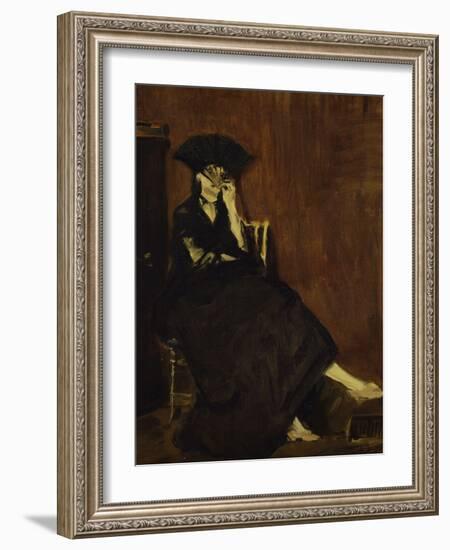 Berthe Morisot, c.1872-Edouard Manet-Framed Giclee Print