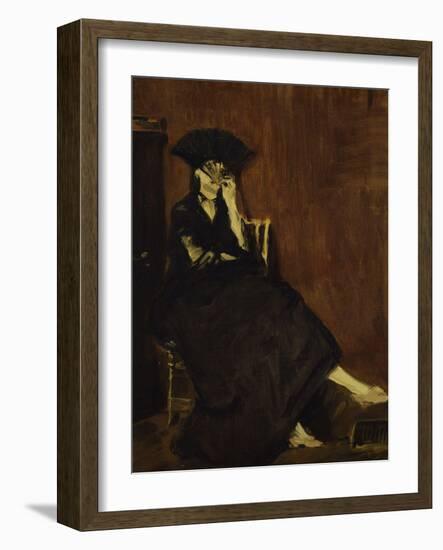 Berthe Morisot, c.1872-Edouard Manet-Framed Giclee Print