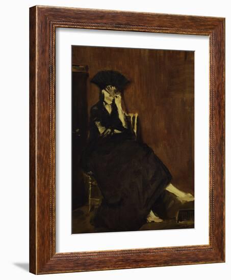 Berthe Morisot, c.1872-Edouard Manet-Framed Giclee Print