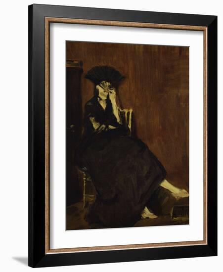 Berthe Morisot, c.1872-Edouard Manet-Framed Giclee Print