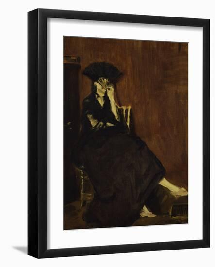 Berthe Morisot, c.1872-Edouard Manet-Framed Giclee Print