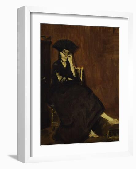 Berthe Morisot, c.1872-Edouard Manet-Framed Giclee Print