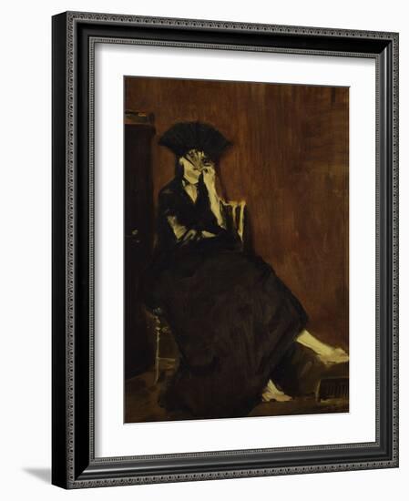 Berthe Morisot, c.1872-Edouard Manet-Framed Giclee Print