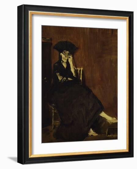 Berthe Morisot, c.1872-Edouard Manet-Framed Giclee Print