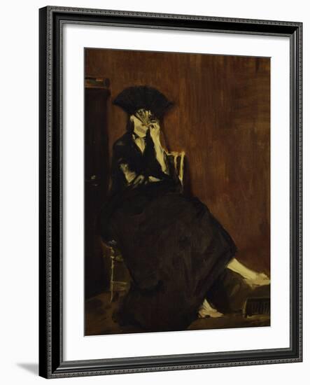 Berthe Morisot, c.1872-Edouard Manet-Framed Giclee Print