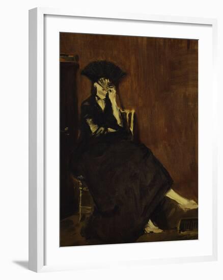 Berthe Morisot, c.1872-Edouard Manet-Framed Giclee Print