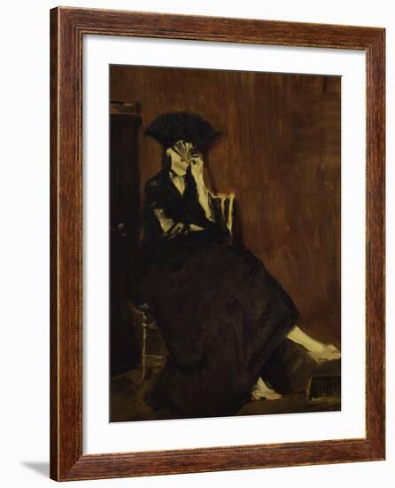 Berthe Morisot, c.1872-Edouard Manet-Framed Giclee Print