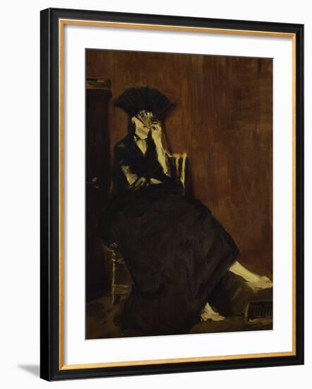 Berthe Morisot, c.1872-Edouard Manet-Framed Giclee Print