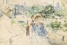 Eugene Manet (1834-92) on the Isle of Wight-Berthe Morisot-Framed Giclee Print