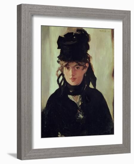 Berthe Morisot with a Bouquet of Violets, 1872-Edouard Manet-Framed Giclee Print