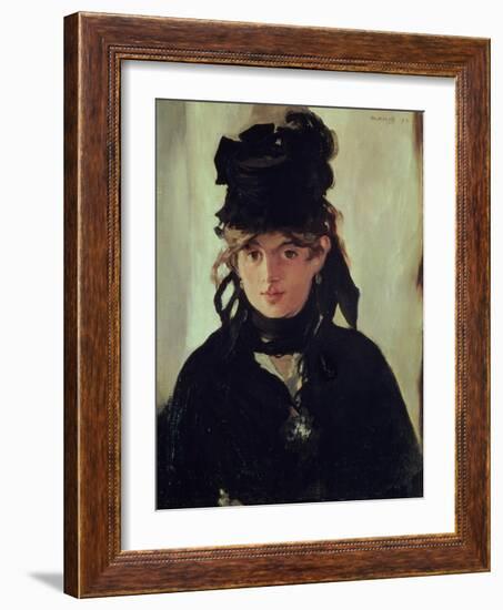 Berthe Morisot with a Bouquet of Violets, 1872-Edouard Manet-Framed Giclee Print