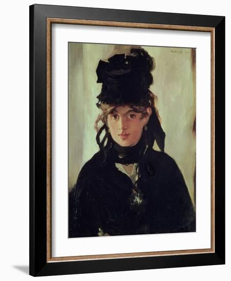 Berthe Morisot with a Bouquet of Violets, 1872-Edouard Manet-Framed Giclee Print