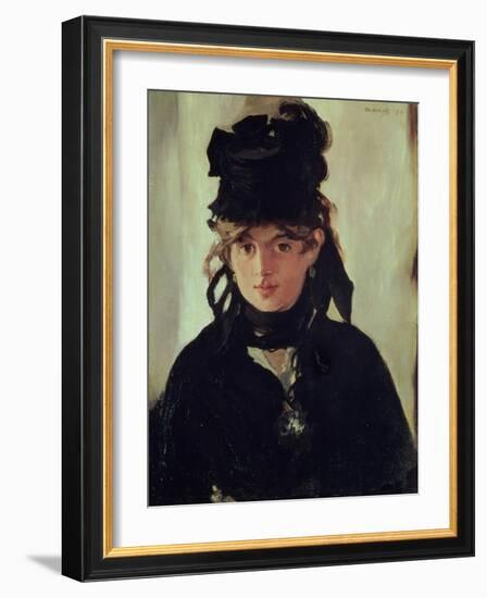 Berthe Morisot with a Bouquet of Violets, 1872-Edouard Manet-Framed Giclee Print