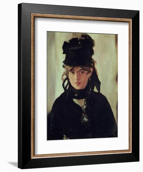 Berthe Morisot with a Bouquet of Violets, 1872-Edouard Manet-Framed Giclee Print