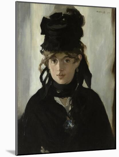 Berthe Morisot with a Bouquet of Violets, C. 1880-Edouard Manet-Mounted Giclee Print