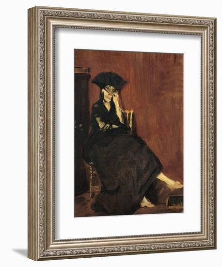 Berthe Morisot with a Fan-Edouard Manet-Framed Art Print