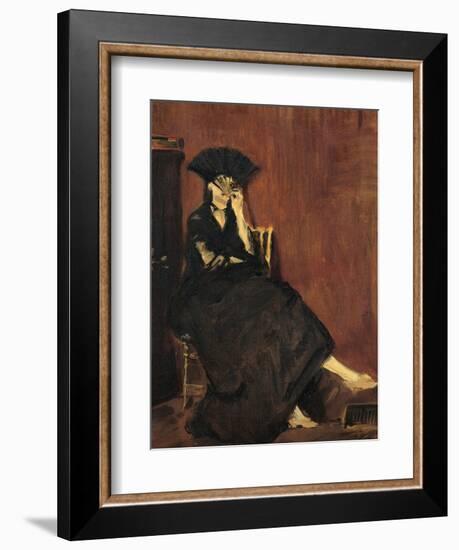 Berthe Morisot with a Fan-Edouard Manet-Framed Art Print