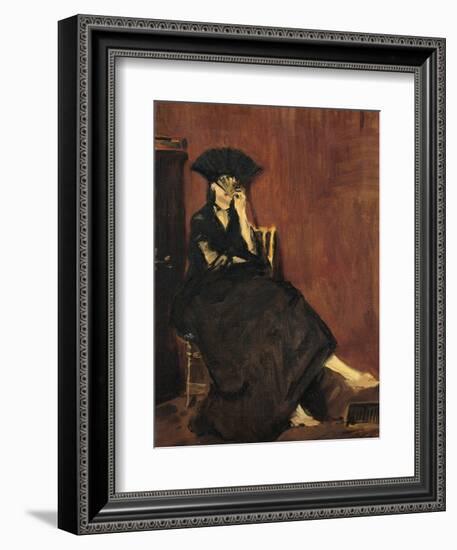 Berthe Morisot with a Fan-Edouard Manet-Framed Art Print