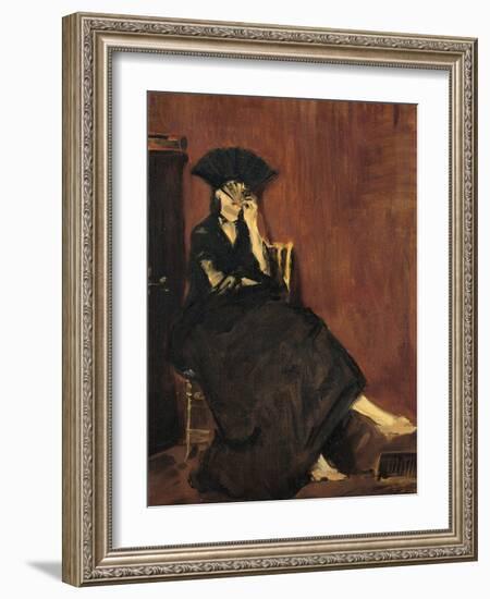 Berthe Morisot with a Fan-Edouard Manet-Framed Art Print