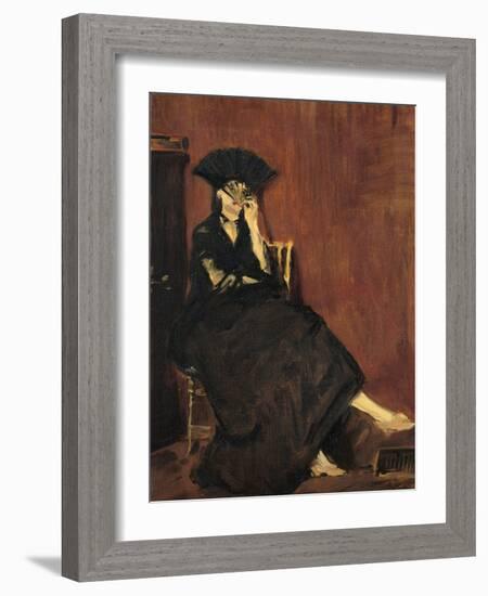 Berthe Morisot with a Fan-Edouard Manet-Framed Art Print