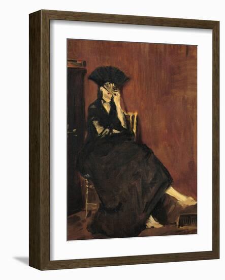 Berthe Morisot with a Fan-Edouard Manet-Framed Art Print