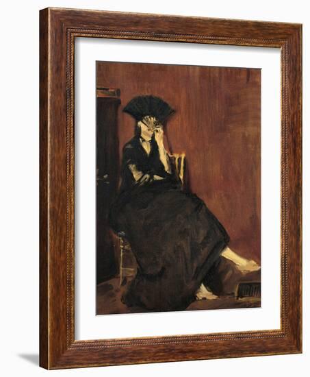 Berthe Morisot with a Fan-Edouard Manet-Framed Art Print