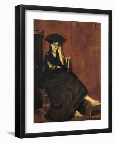 Berthe Morisot with a Fan-Edouard Manet-Framed Art Print