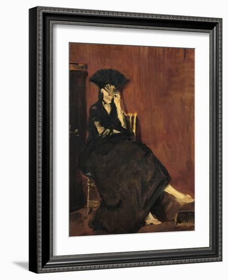 Berthe Morisot with a Fan-Edouard Manet-Framed Art Print