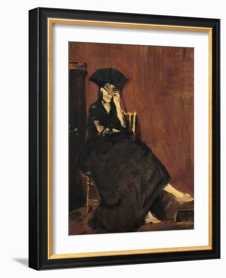 Berthe Morisot with a Fan-Edouard Manet-Framed Art Print