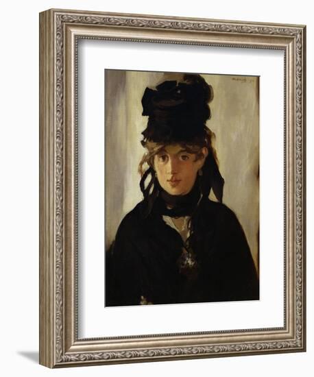 Berthe Morisot with Bouquet of Violets, 1872-Edouard Manet-Framed Giclee Print