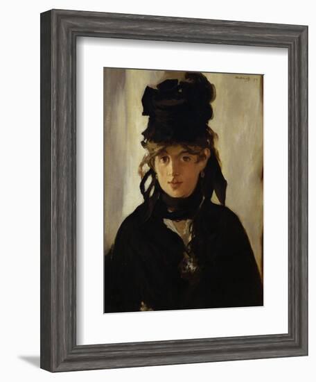 Berthe Morisot with Bouquet of Violets, 1872-Edouard Manet-Framed Giclee Print