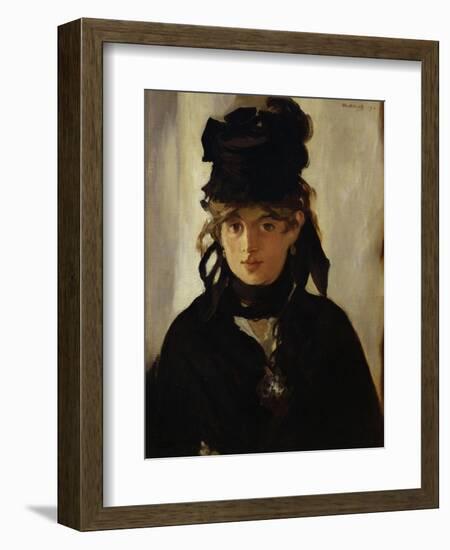 Berthe Morisot with Bouquet of Violets, 1872-Edouard Manet-Framed Giclee Print