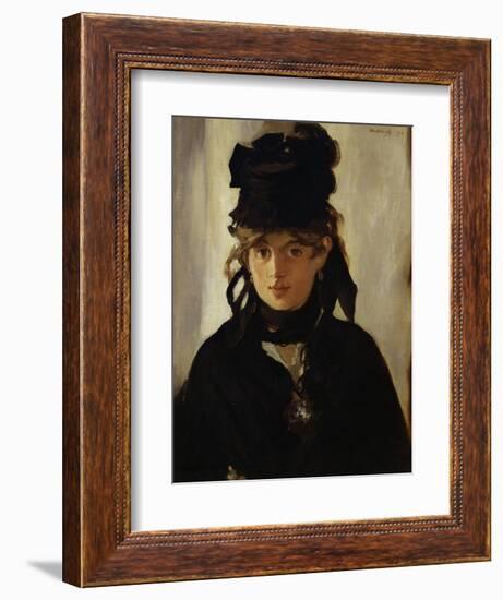 Berthe Morisot with Bouquet of Violets, 1872-Edouard Manet-Framed Giclee Print