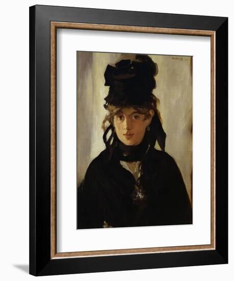 Berthe Morisot with Bouquet of Violets, 1872-Edouard Manet-Framed Giclee Print