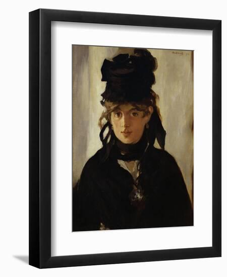 Berthe Morisot with Bouquet of Violets, 1872-Edouard Manet-Framed Giclee Print