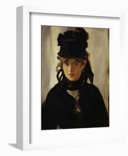 Berthe Morisot with Bouquet of Violets, 1872-Edouard Manet-Framed Giclee Print