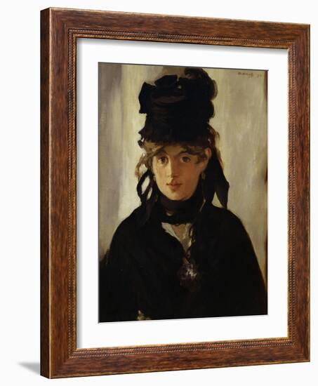 Berthe Morisot with Bouquet of Violets, 1872-Edouard Manet-Framed Giclee Print