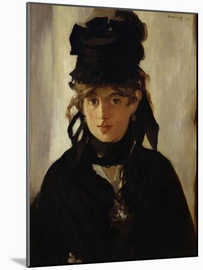 Berthe Morisot with Bouquet of Violets, 1872-Edouard Manet-Mounted Giclee Print