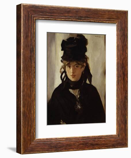 Berthe Morisot with Bouquet of Violets, c.1872-Edouard Manet-Framed Art Print