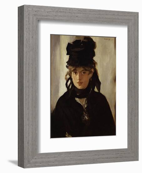 Berthe Morisot with Bouquet of Violets, c.1872-Edouard Manet-Framed Art Print